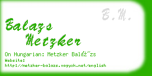 balazs metzker business card